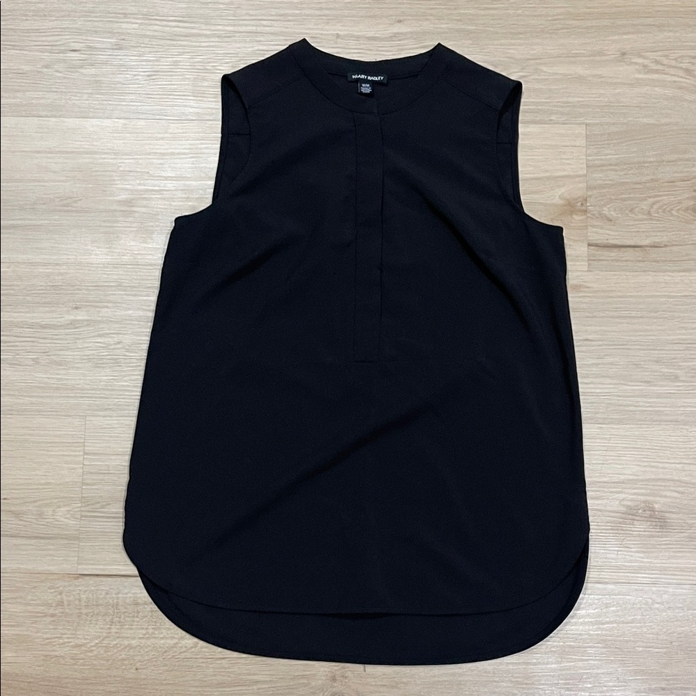 Hilary Radley Classic Black Sleeveless Top